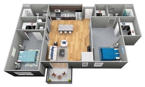 The Sanford 3D Floor Plan - The Corvina
